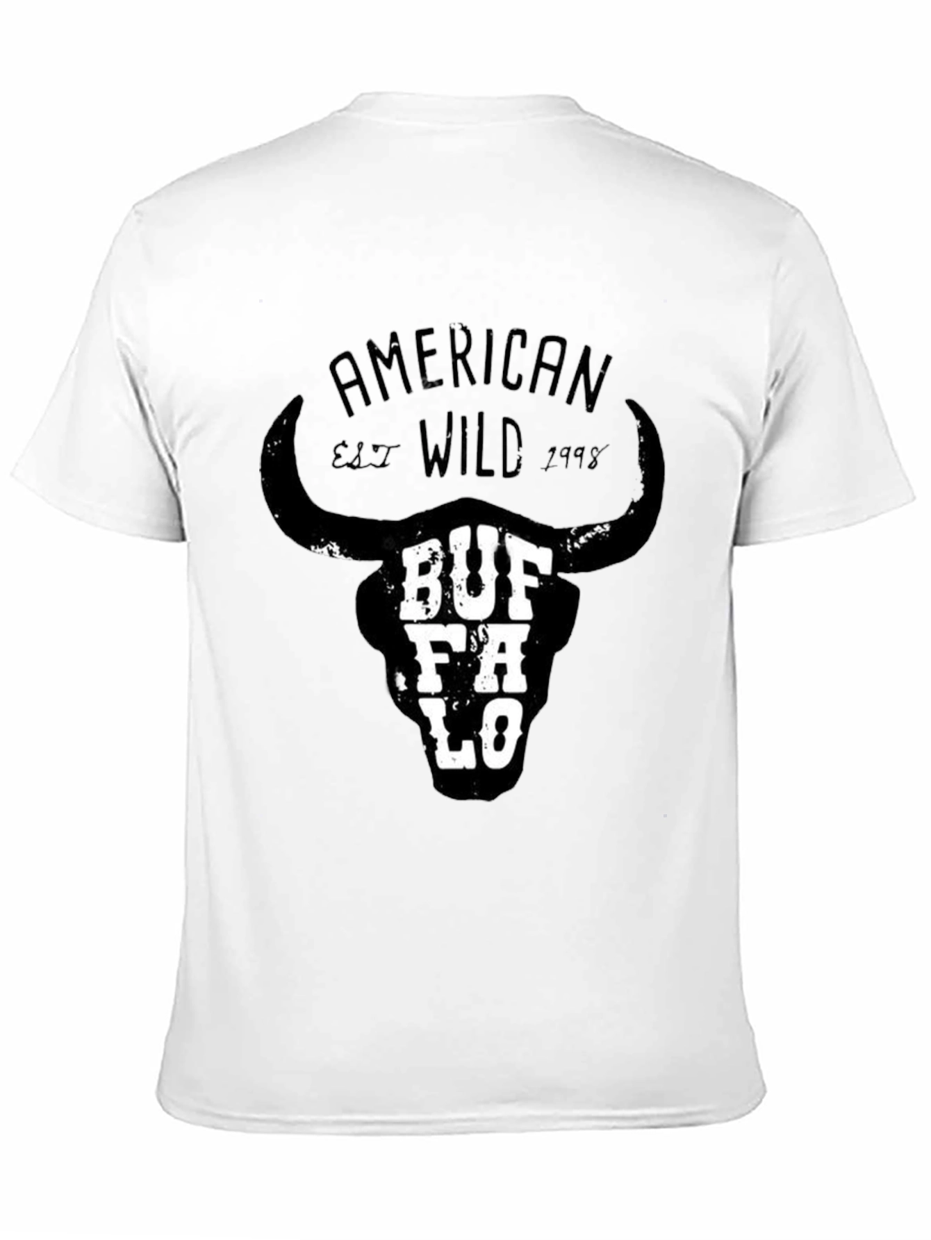 Buffalo Skull Graphic Tee - American Wild Style
