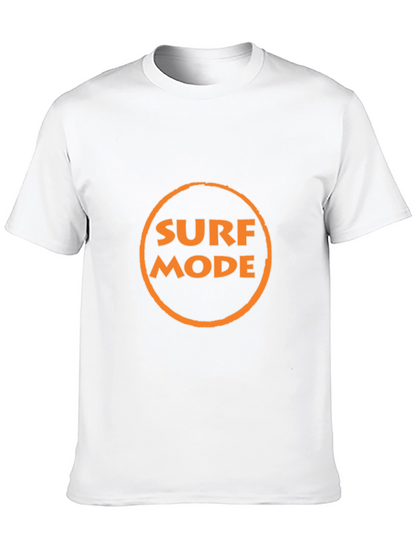 Surf Mode Graphic Tee - Black Cotton T-Shirt