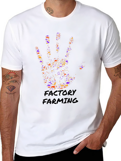 Factory Farming Hand Print Graphic Tee