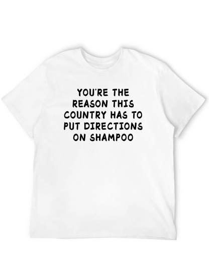 Funny Shampoo Directions Graphic T-Shirt