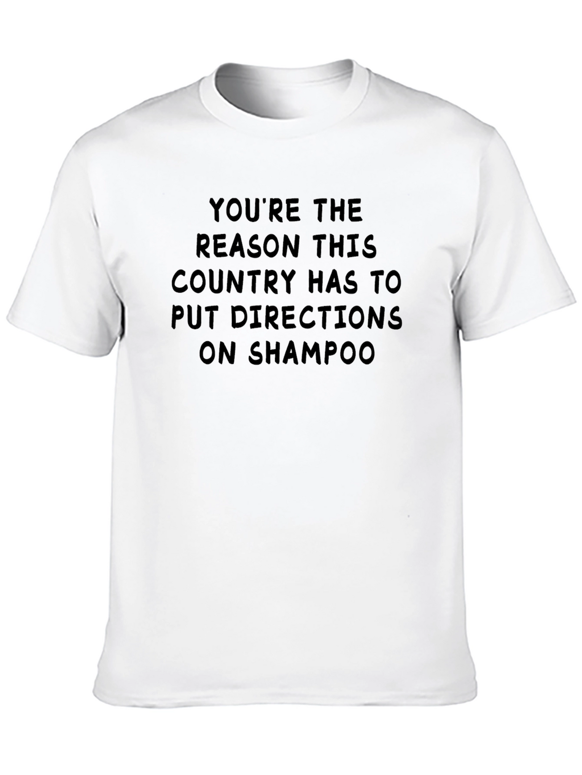 Funny Shampoo Directions Graphic T-Shirt