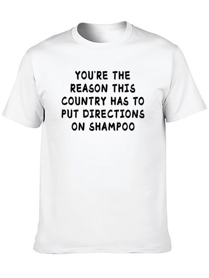 Funny Shampoo Directions Graphic T-Shirt