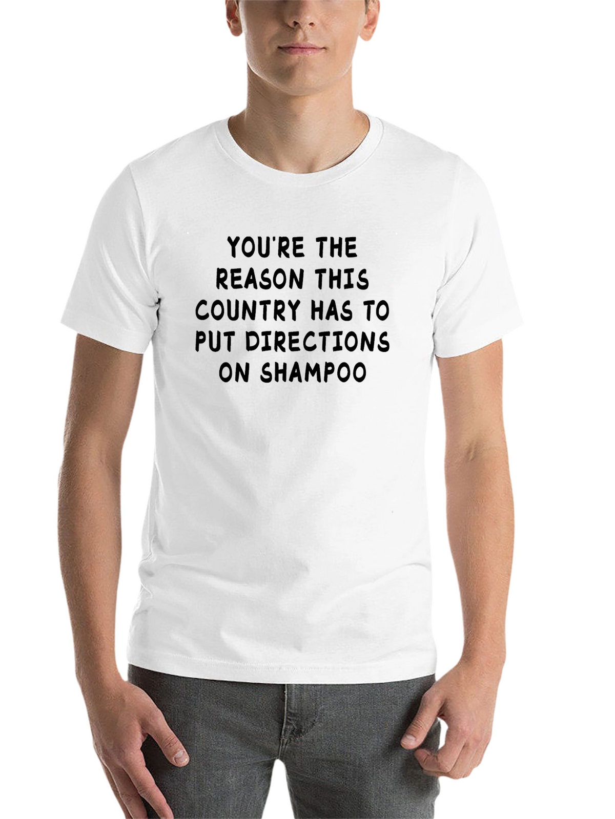Funny Shampoo Directions Graphic T-Shirt
