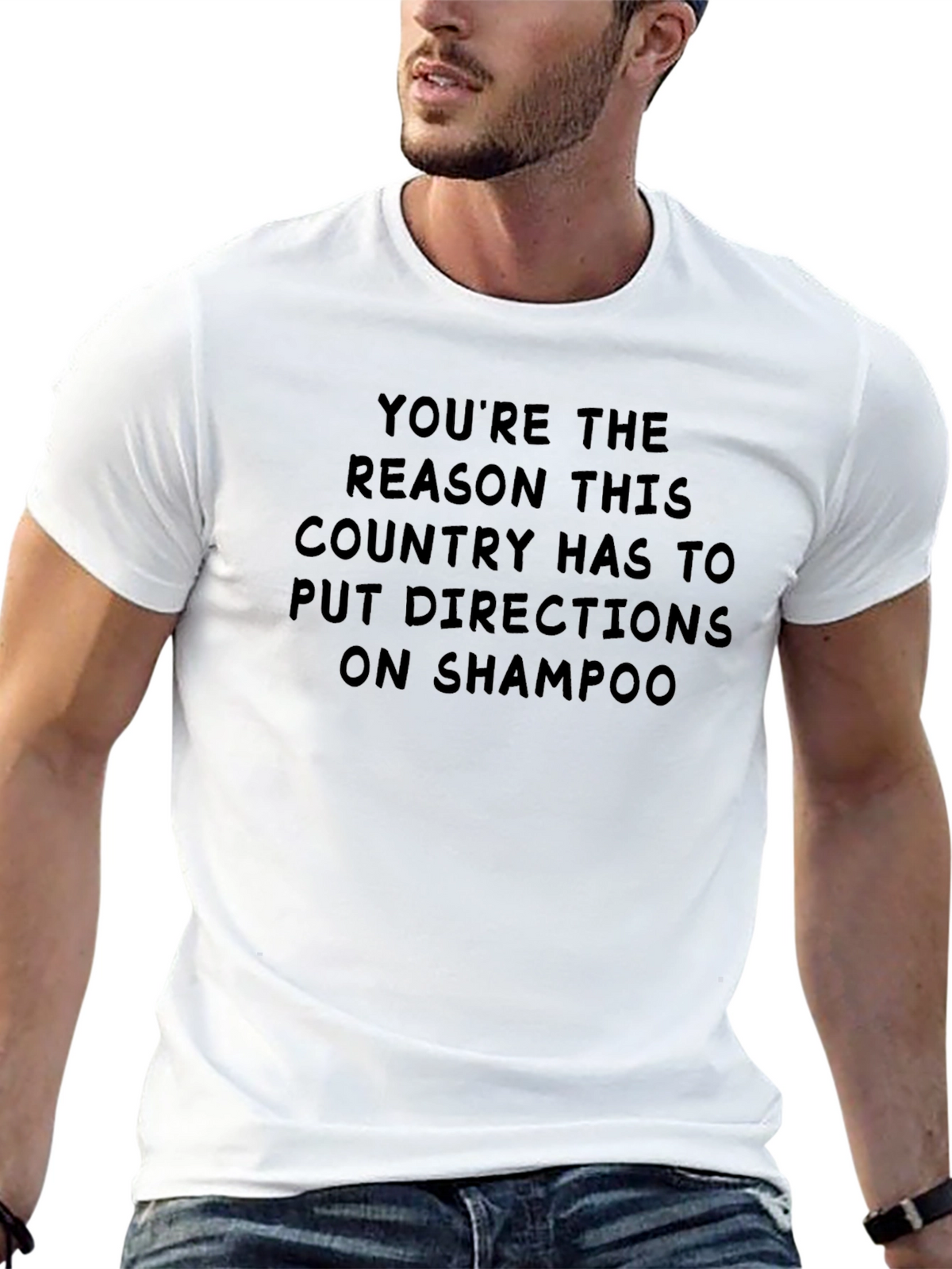 Funny Shampoo Directions Graphic T-Shirt