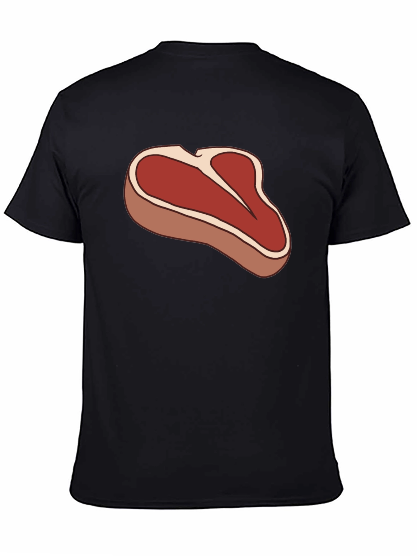 Steak Graphic Black T-Shirt - Funny Meat Lover Tee