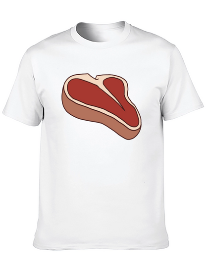 Steak Graphic Black T-Shirt - Funny Meat Lover Tee