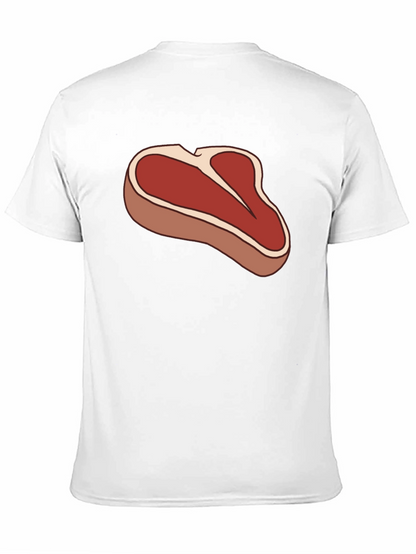 Steak Graphic Black T-Shirt - Funny Meat Lover Tee