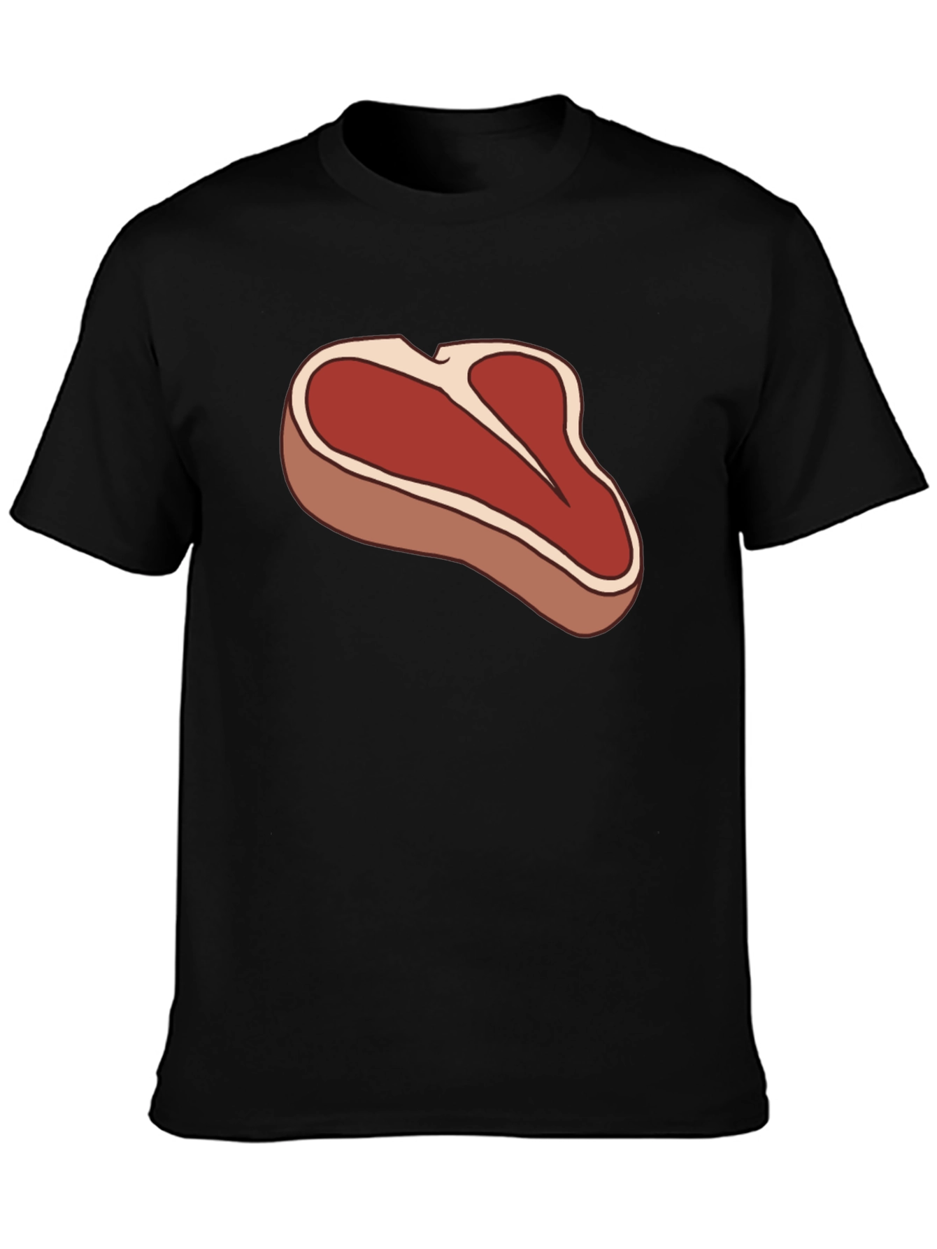 Steak Graphic Black T-Shirt - Funny Meat Lover Tee