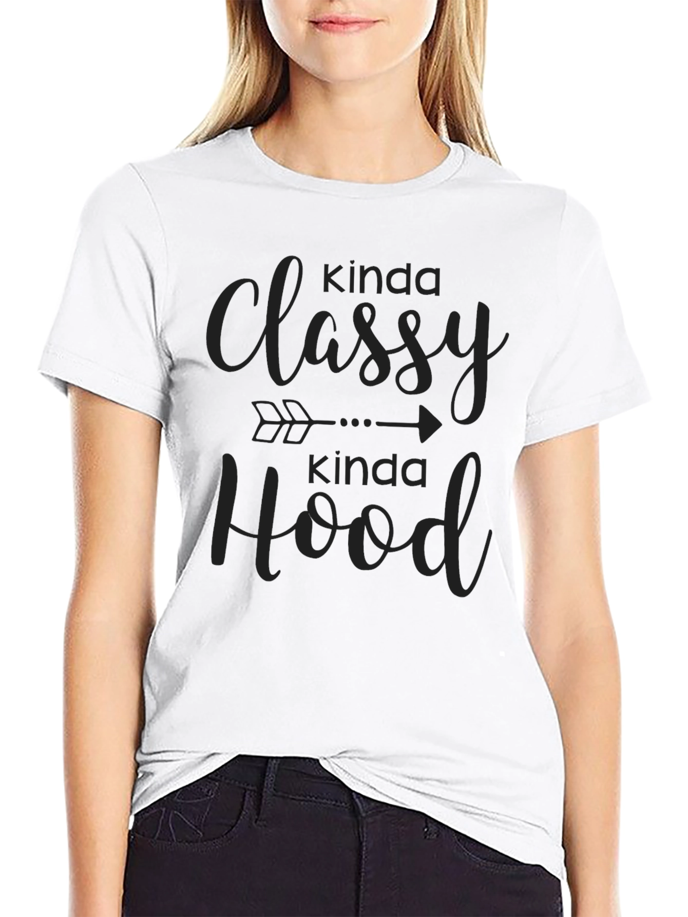 Kinda Classy Kinda Hood Black T-Shirt