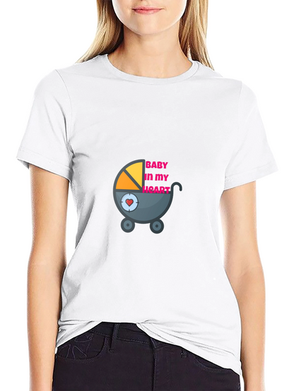 Baby in My Heart Graphic Tee - Black