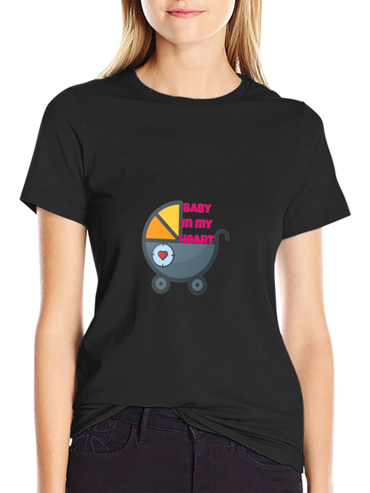 Baby in My Heart Graphic Tee - Black
