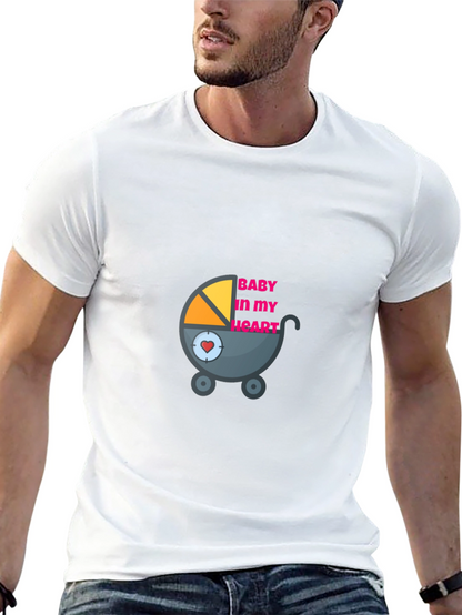 Baby in My Heart Graphic Tee - Black