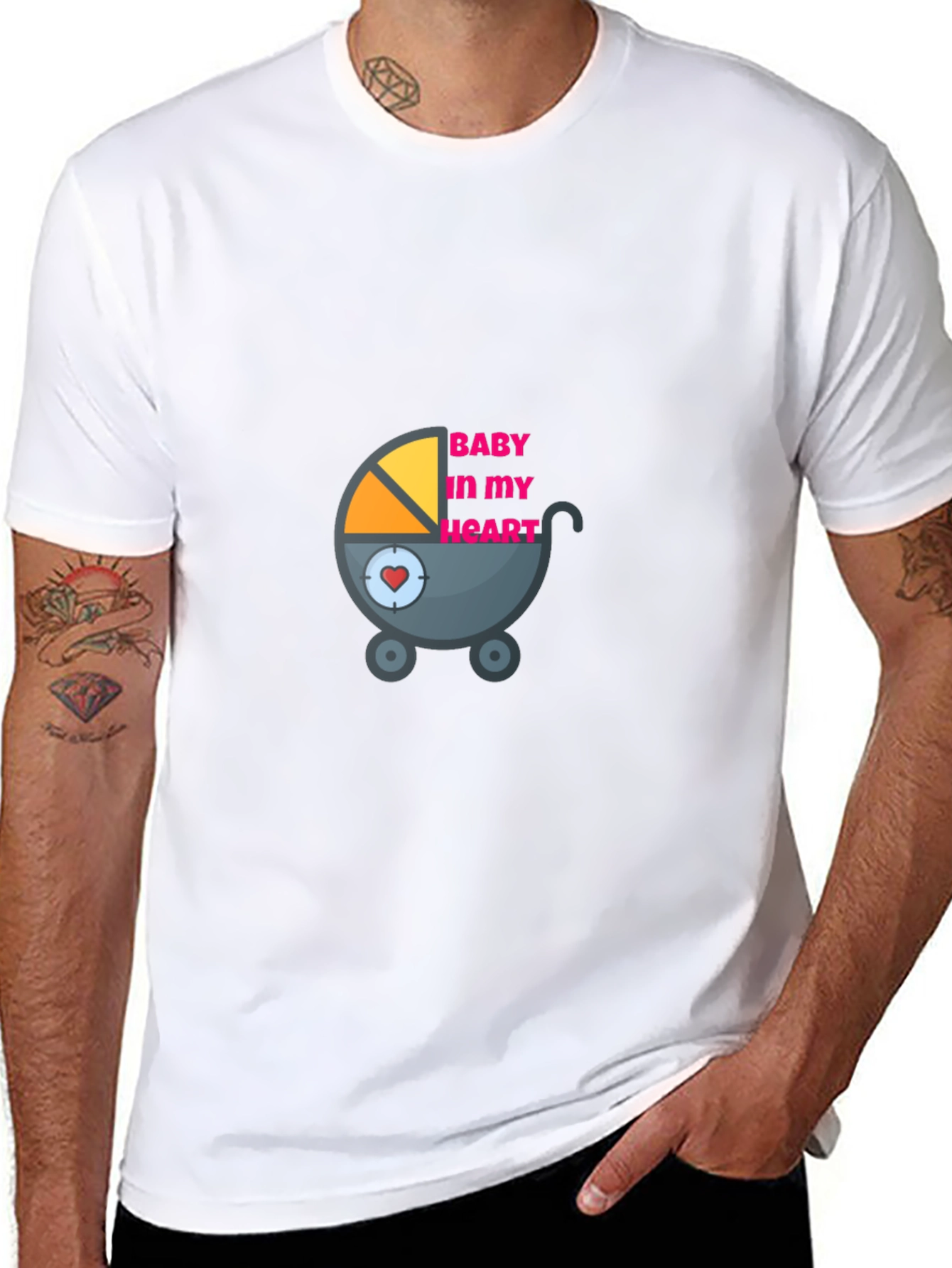 Baby in My Heart Graphic Tee - Black