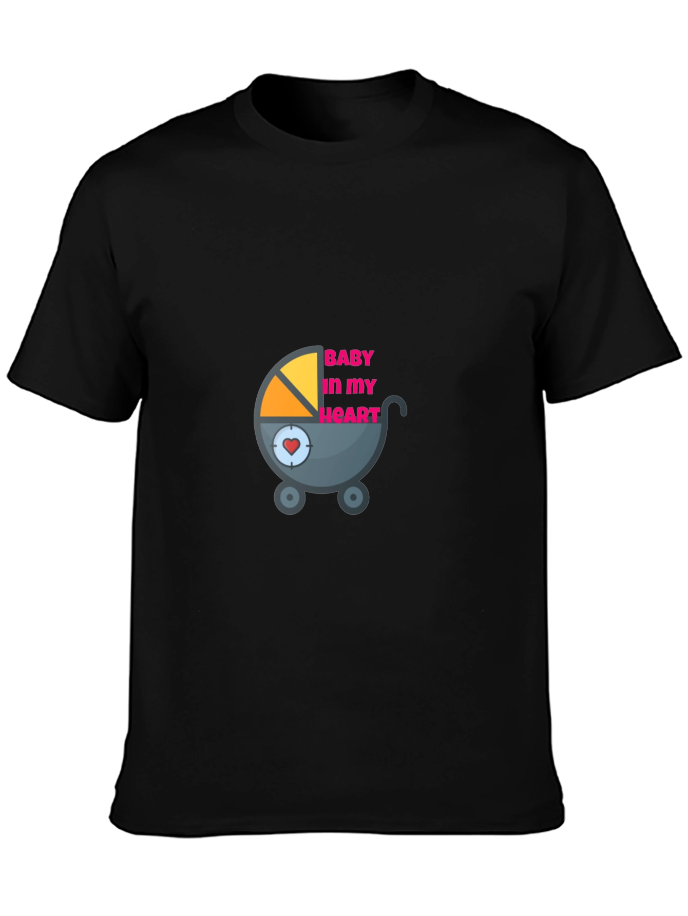 Baby in My Heart Graphic Tee - Black