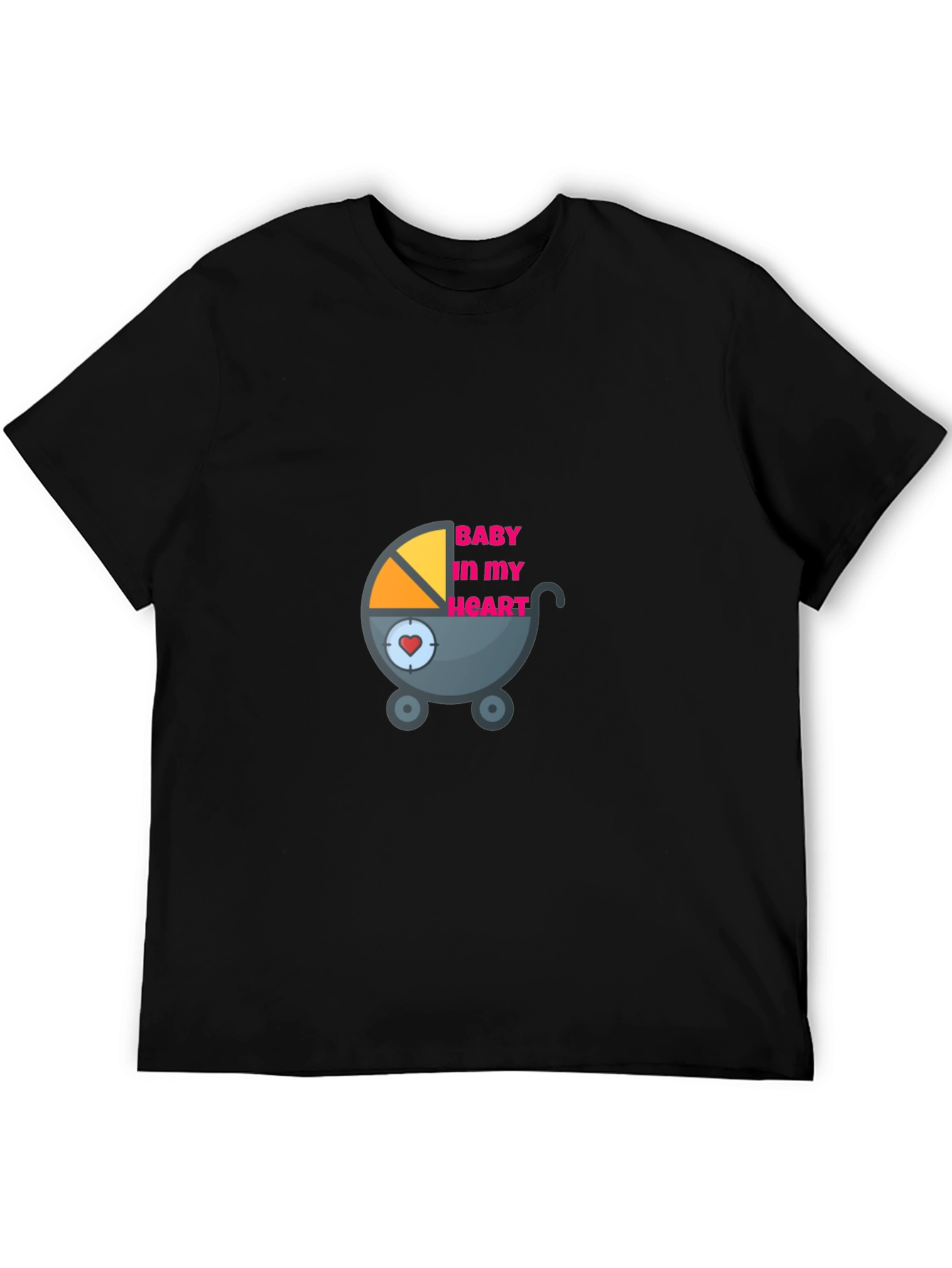Baby in My Heart Graphic Tee - Black