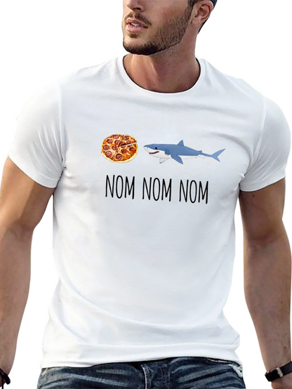 Pizza Shark T-Shirt - Nom Nom Nom Design