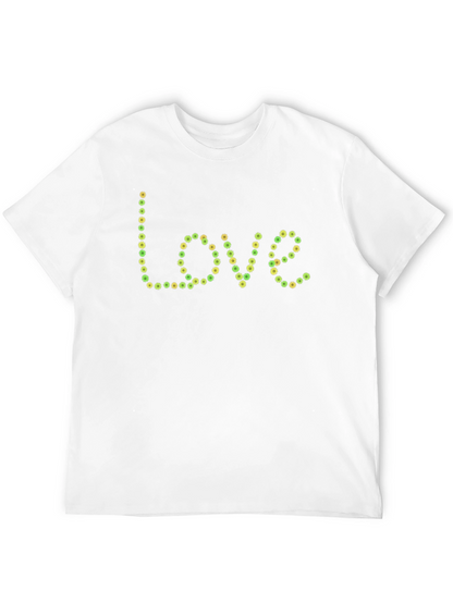 Floral Love Graphic Black T-Shirt