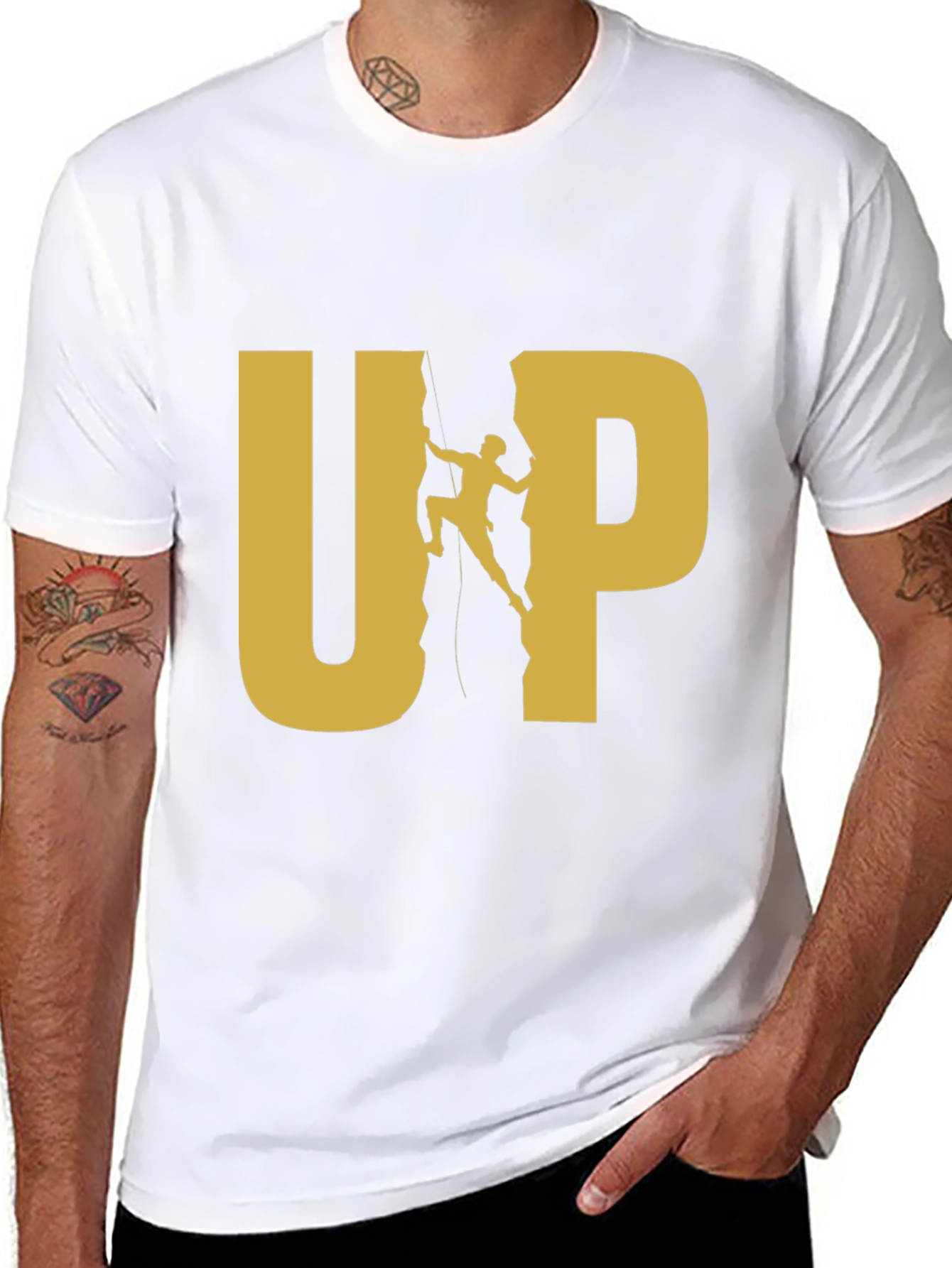 Black UP Rock Climbing Graphic Tee