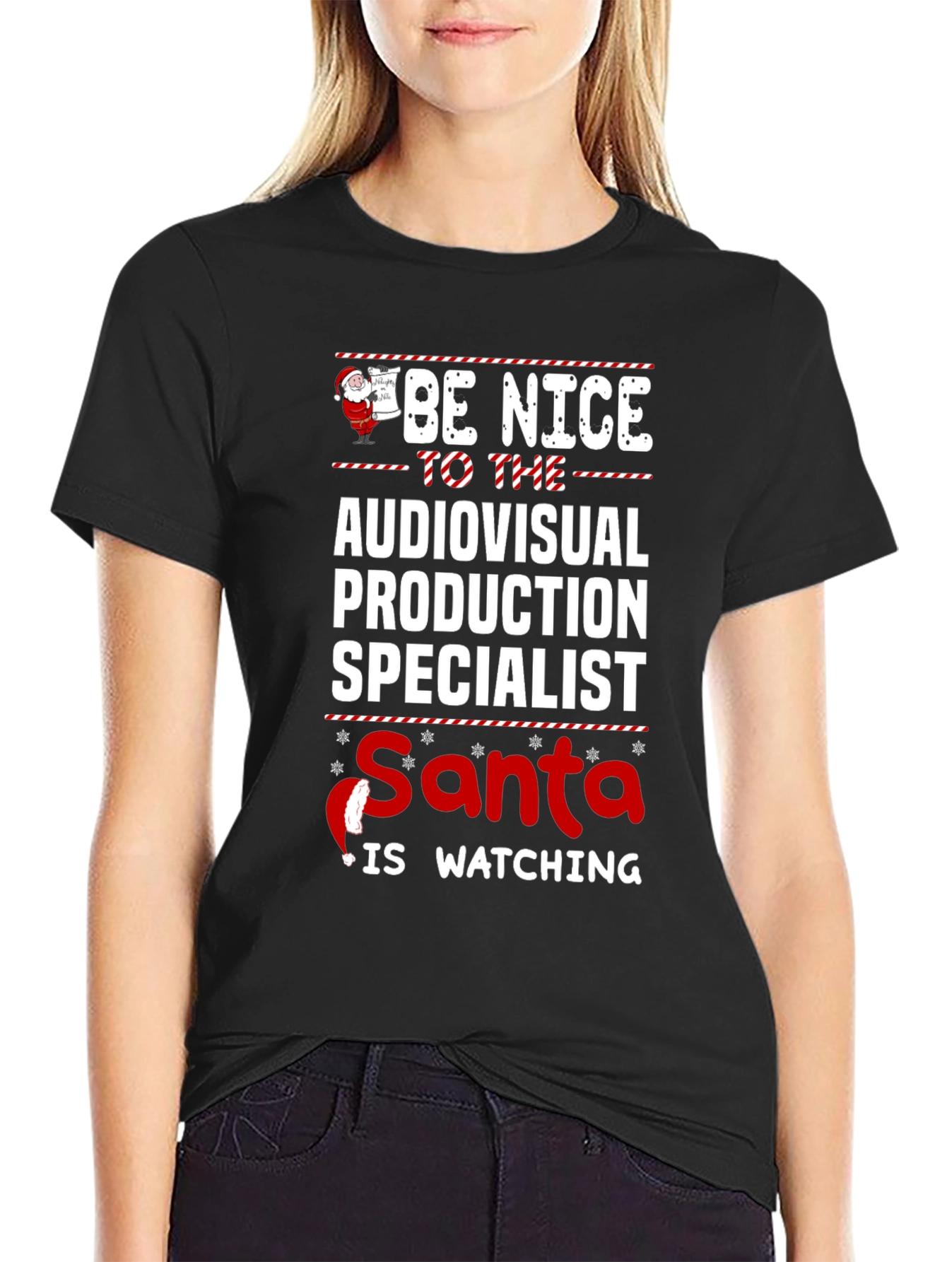 Audiovisual Production Specialist Santa T-Shirt