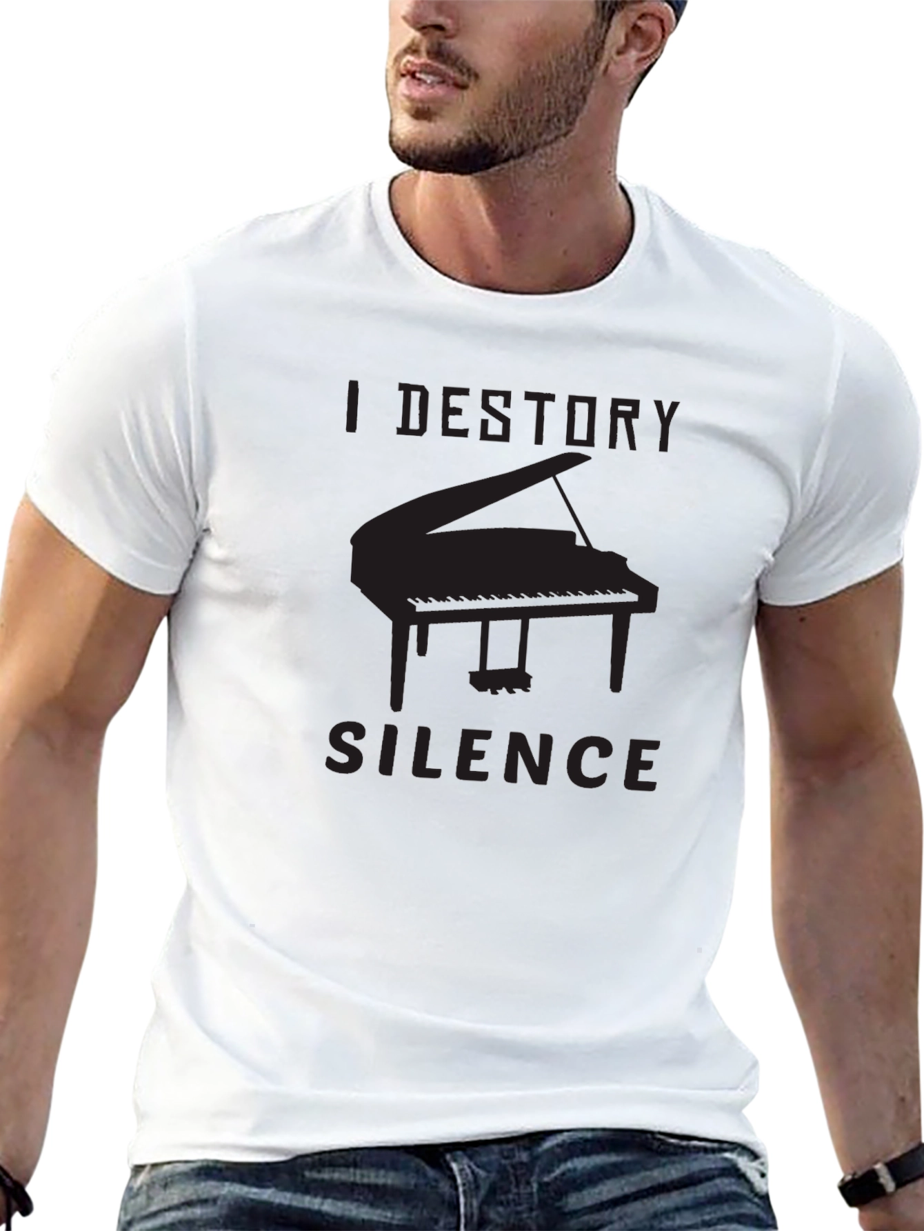 I Destroy Silence Piano T-Shirt