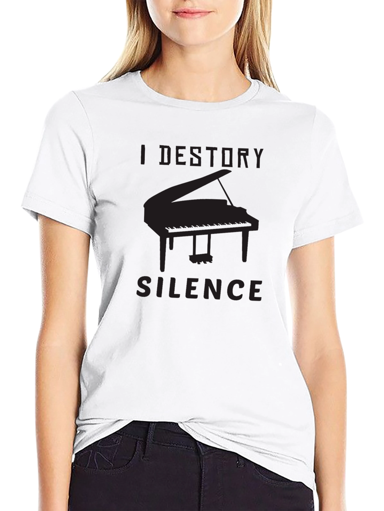 I Destroy Silence Piano T-Shirt