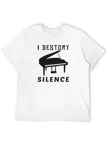 I Destroy Silence Piano T-Shirt