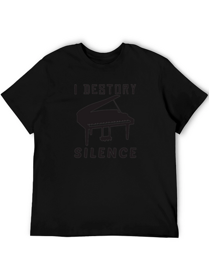 I Destroy Silence Piano T-Shirt