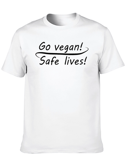 Go Vegan! Save Lives! Black T-Shirt