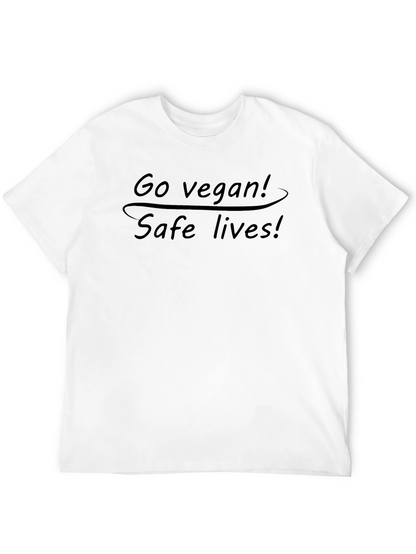 Go Vegan! Save Lives! Black T-Shirt
