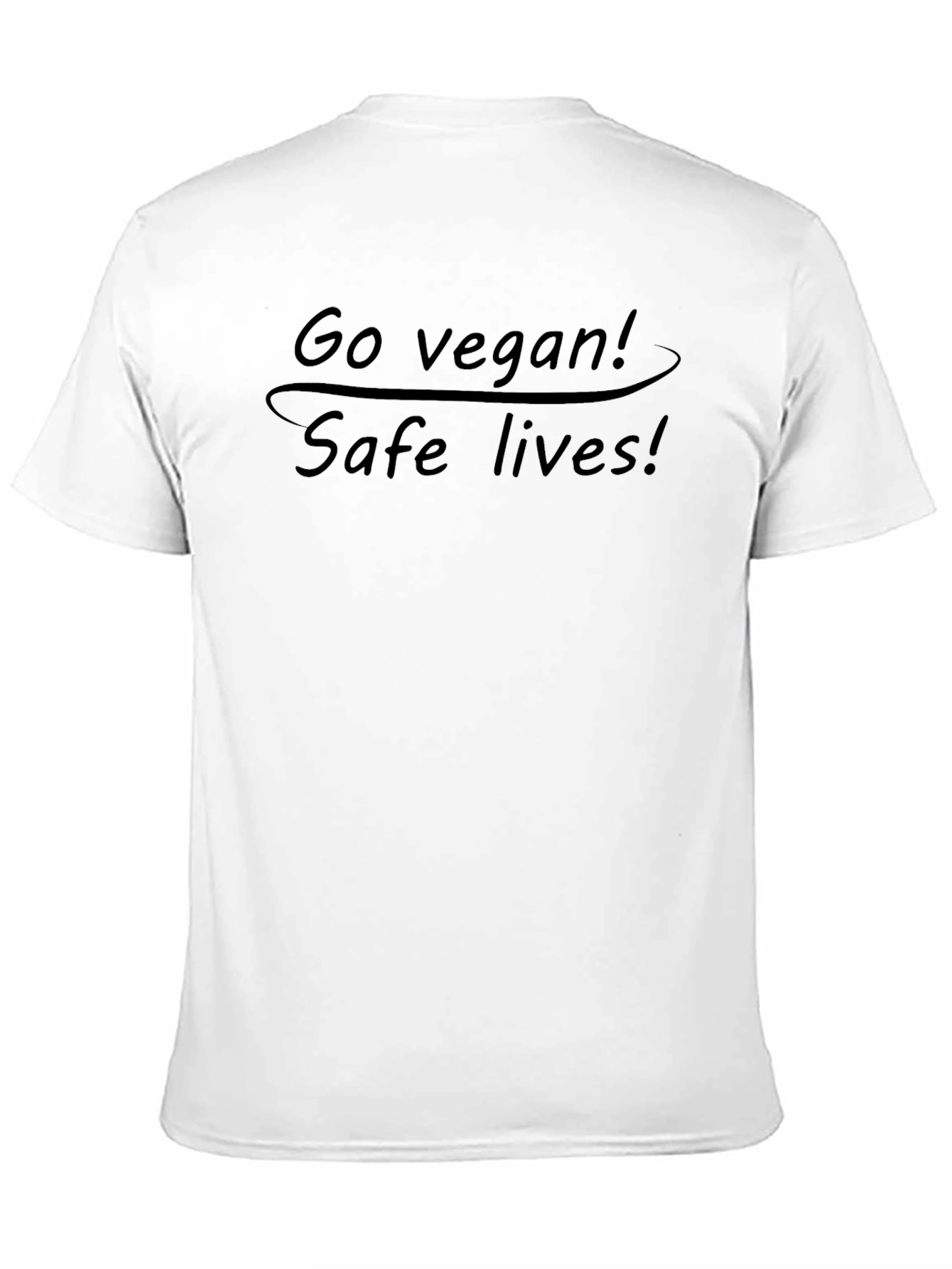 Go Vegan! Save Lives! Black T-Shirt