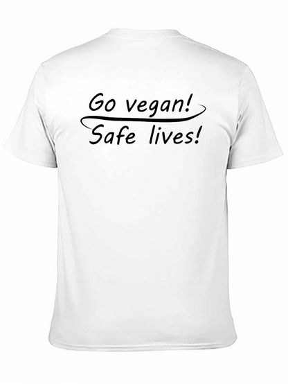 Go Vegan! Save Lives! Black T-Shirt