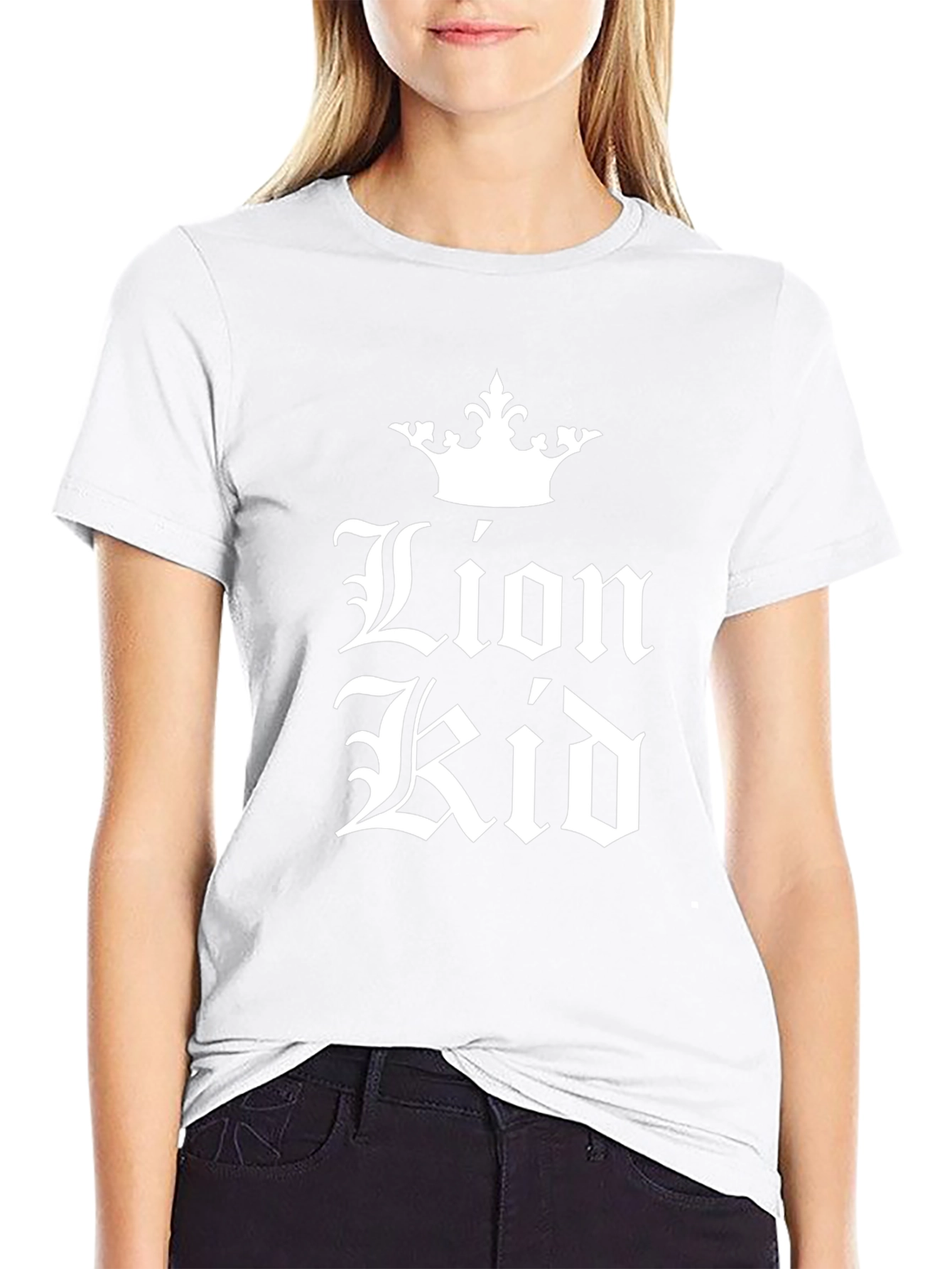 Lion Kid Black Graphic T-Shirt