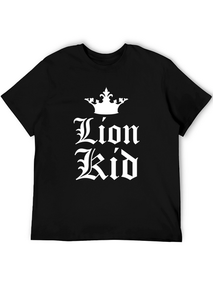 Lion Kid Black Graphic T-Shirt
