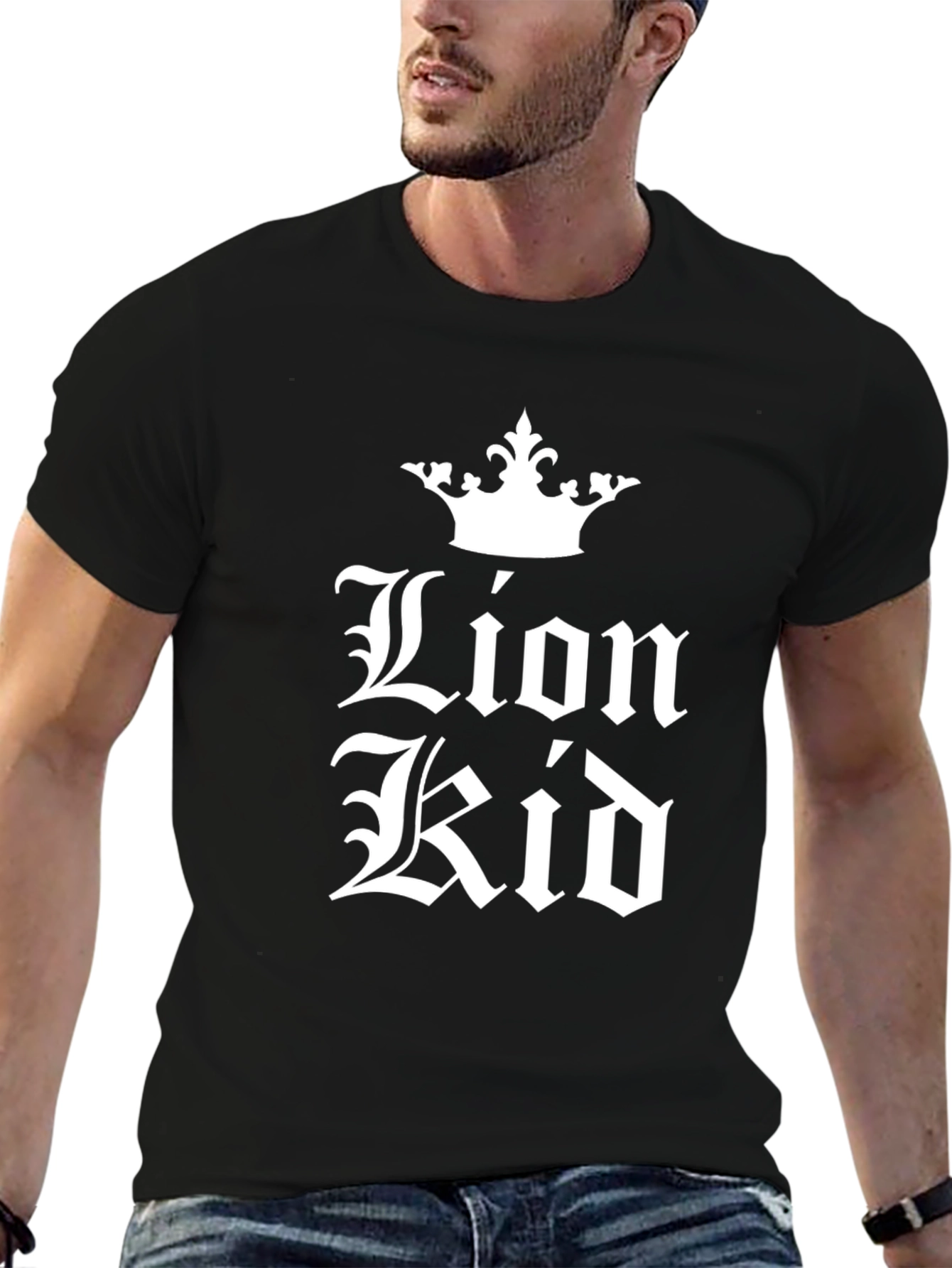 Lion Kid Black Graphic T-Shirt