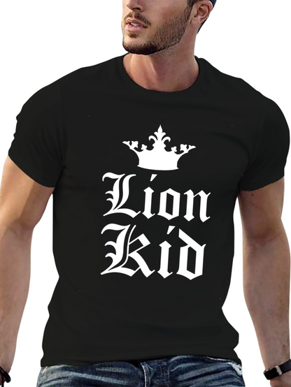 Lion Kid Black Graphic T-Shirt