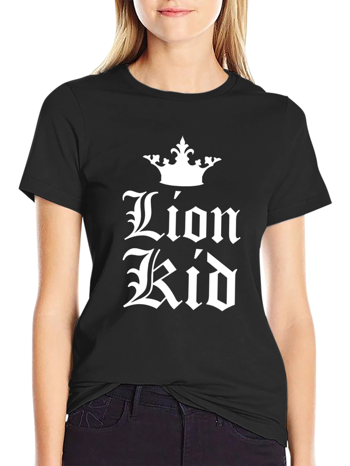 Lion Kid Black Graphic T-Shirt