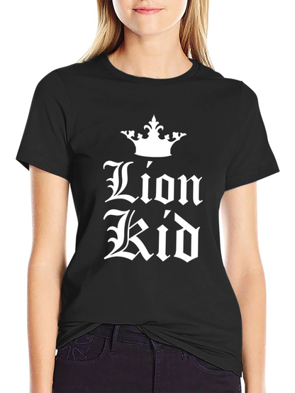 Lion Kid Black Graphic T-Shirt
