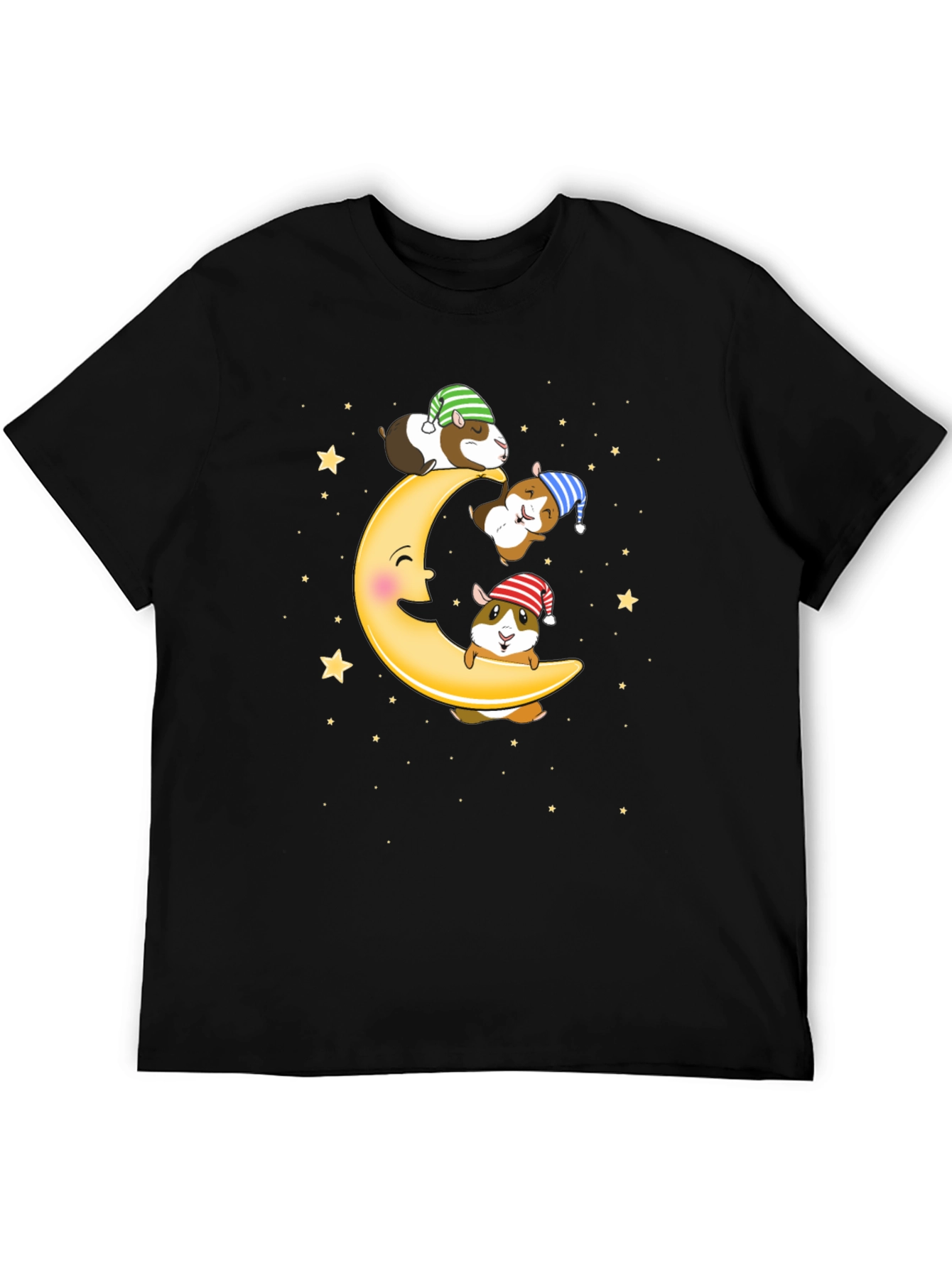 Guinea Pig Moon T-Shirt - Sleepy Celestial Design