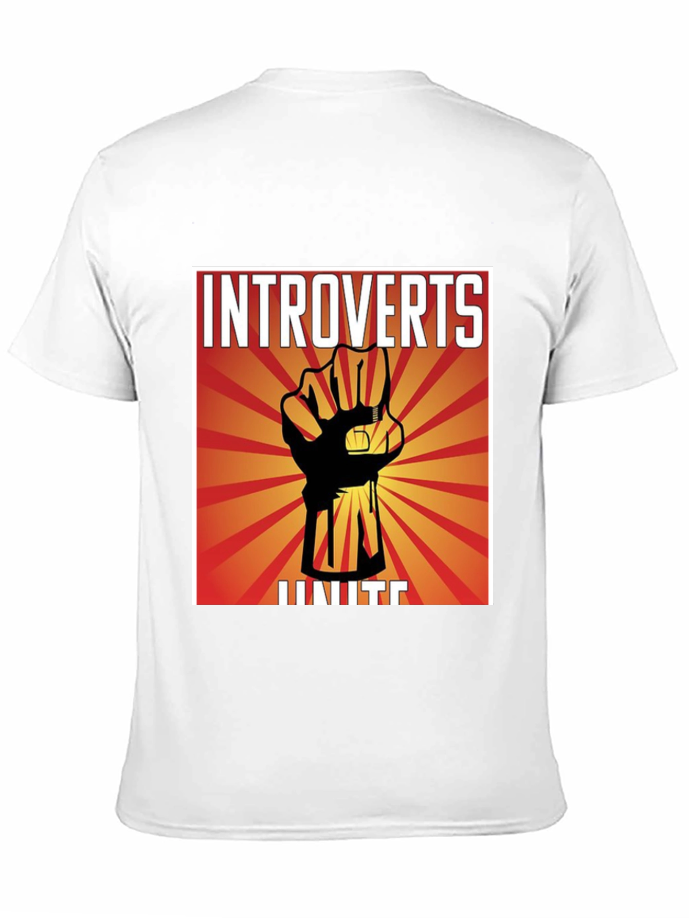 Introverts Unite Graphic T-Shirt - Black Crew Neck