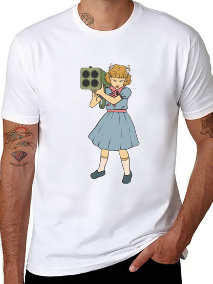 Girl with Rocket Launcher Graphic T-Shirt