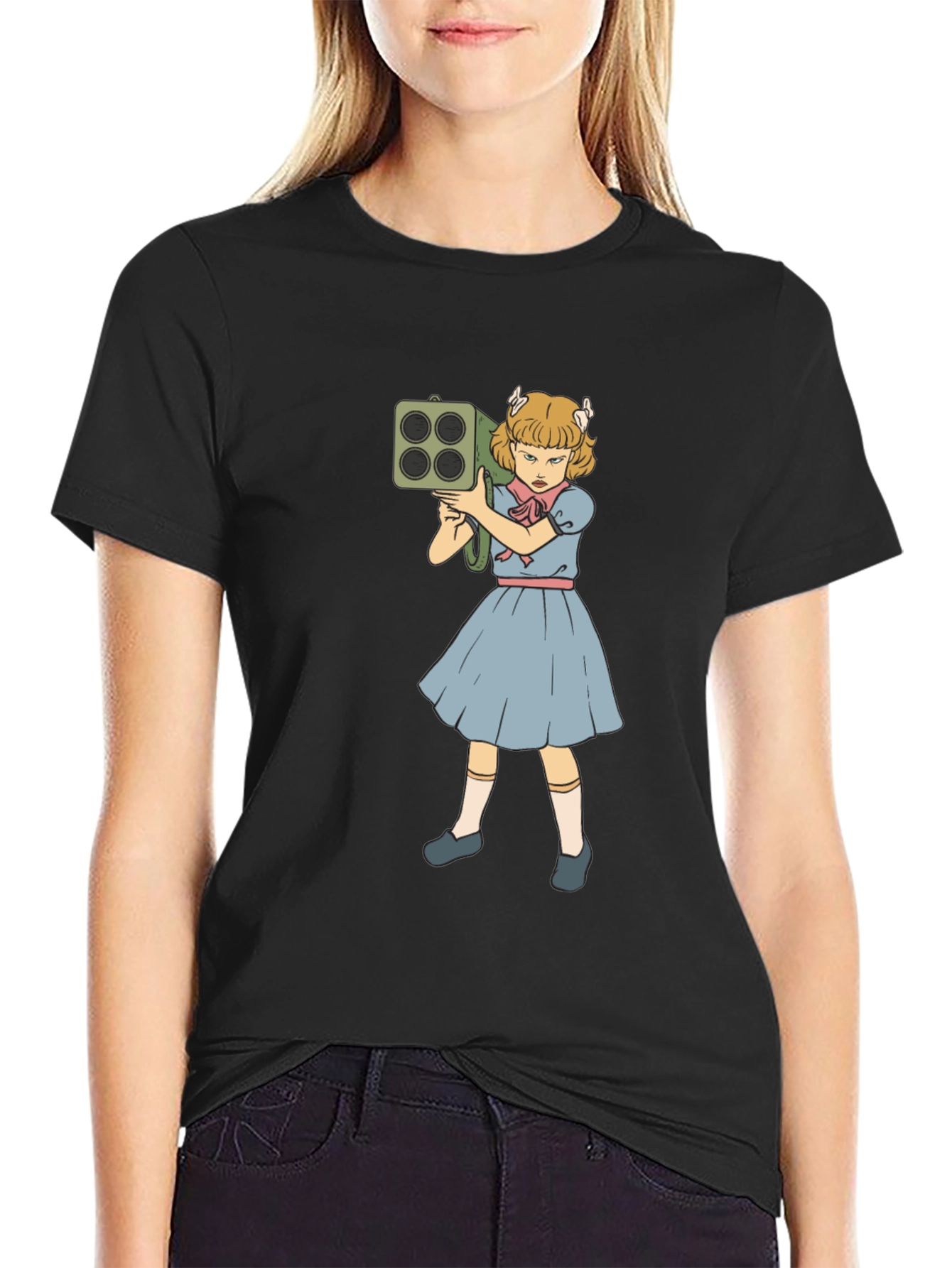 Girl with Rocket Launcher Graphic T-Shirt