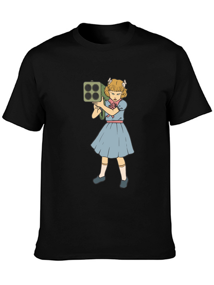 Girl with Rocket Launcher Graphic T-Shirt