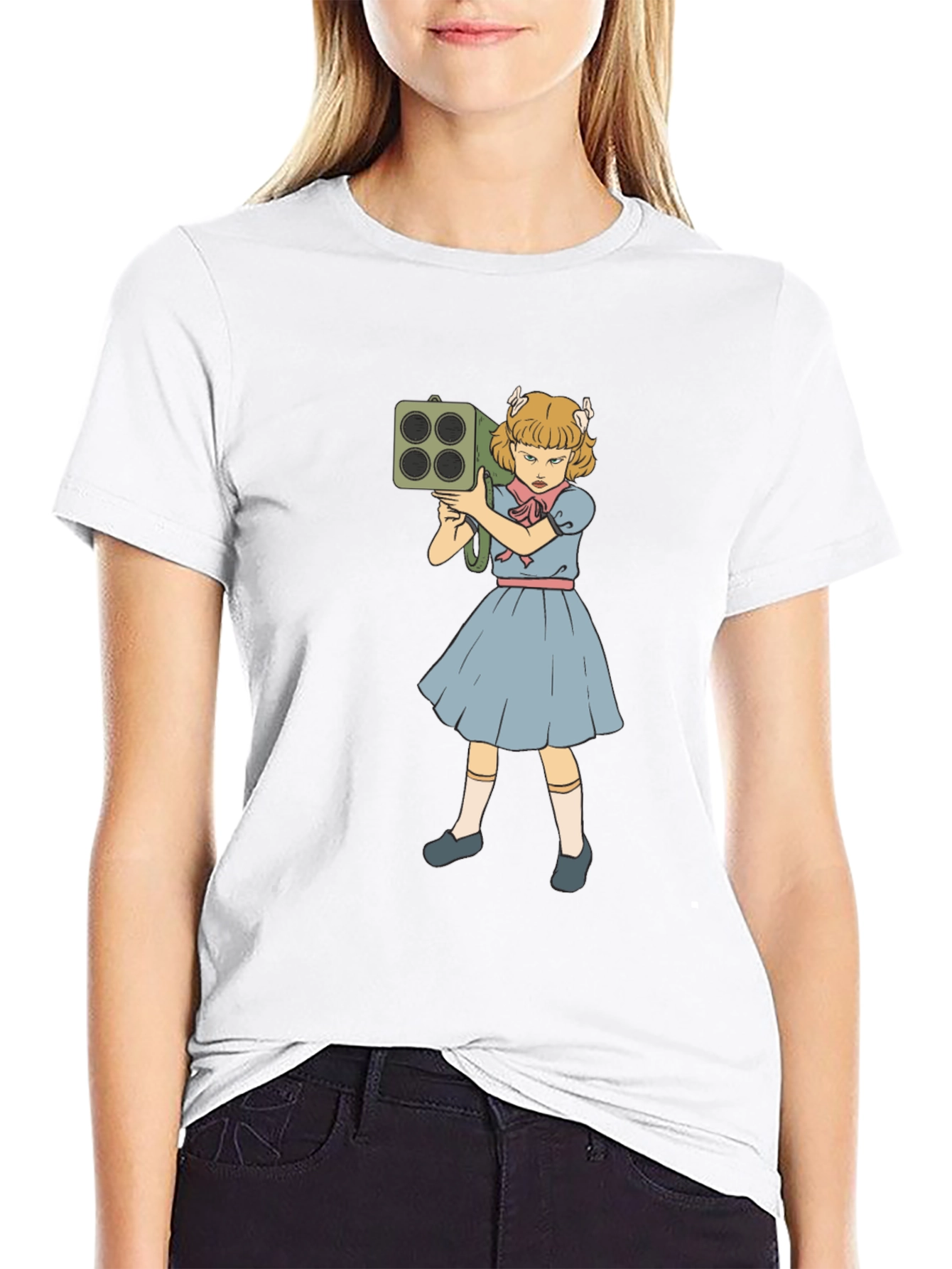 Girl with Rocket Launcher Graphic T-Shirt