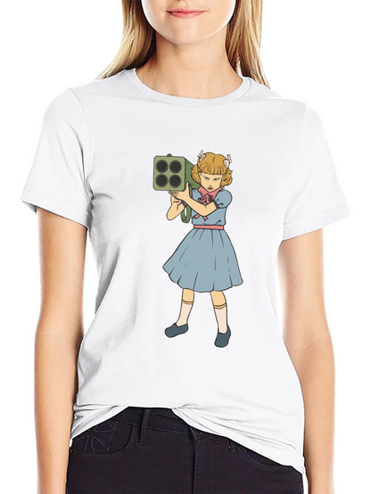 Girl with Rocket Launcher Graphic T-Shirt