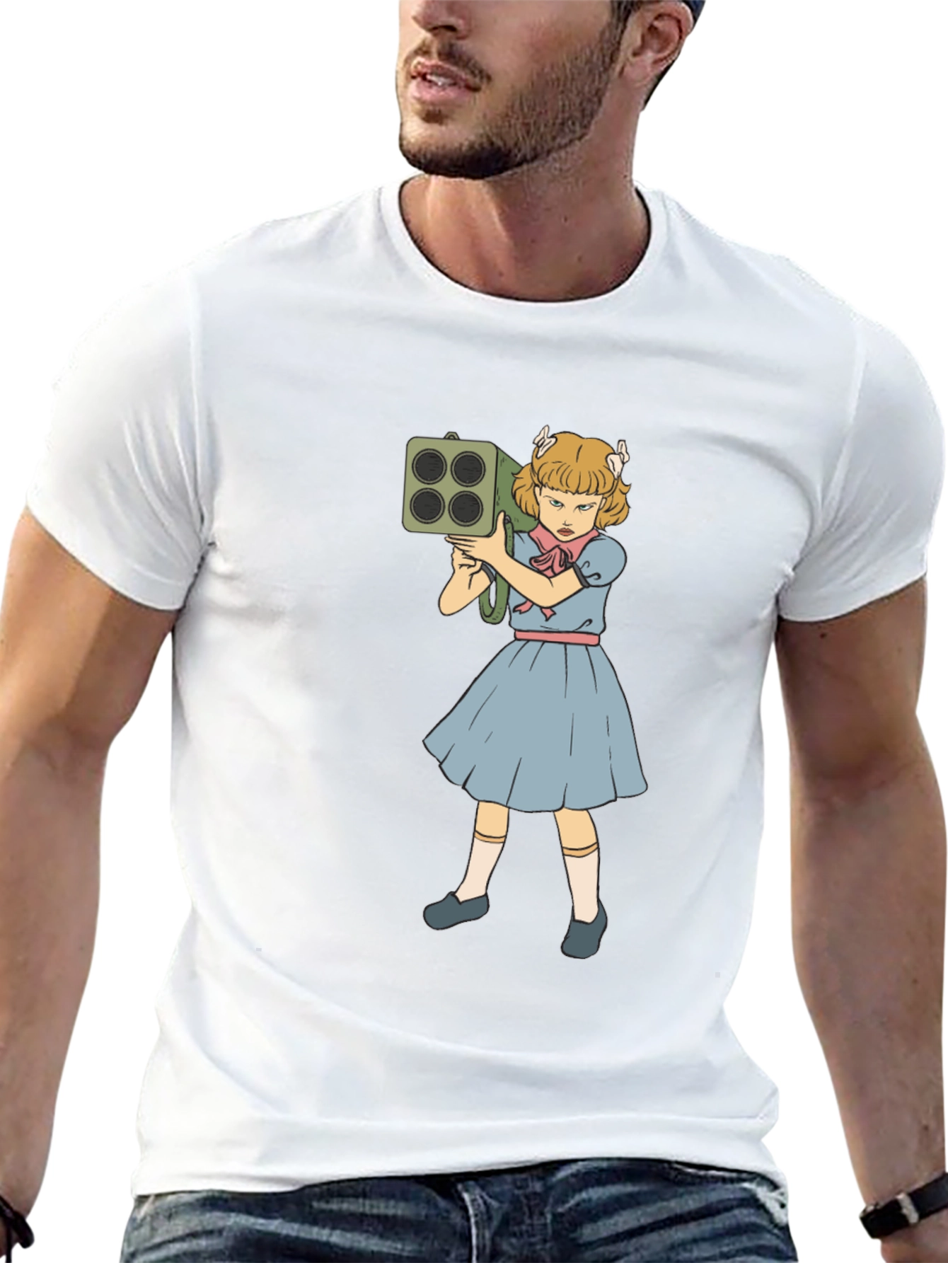 Girl with Rocket Launcher Graphic T-Shirt