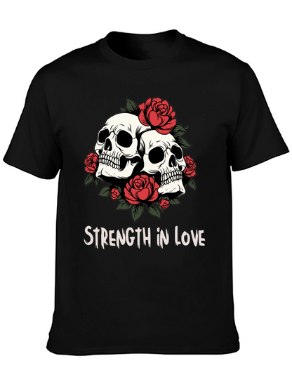 Skull & Roses Graphic Tee - Strength in Love