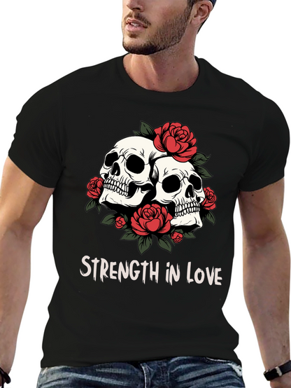 Skull & Roses Graphic Tee - Strength in Love
