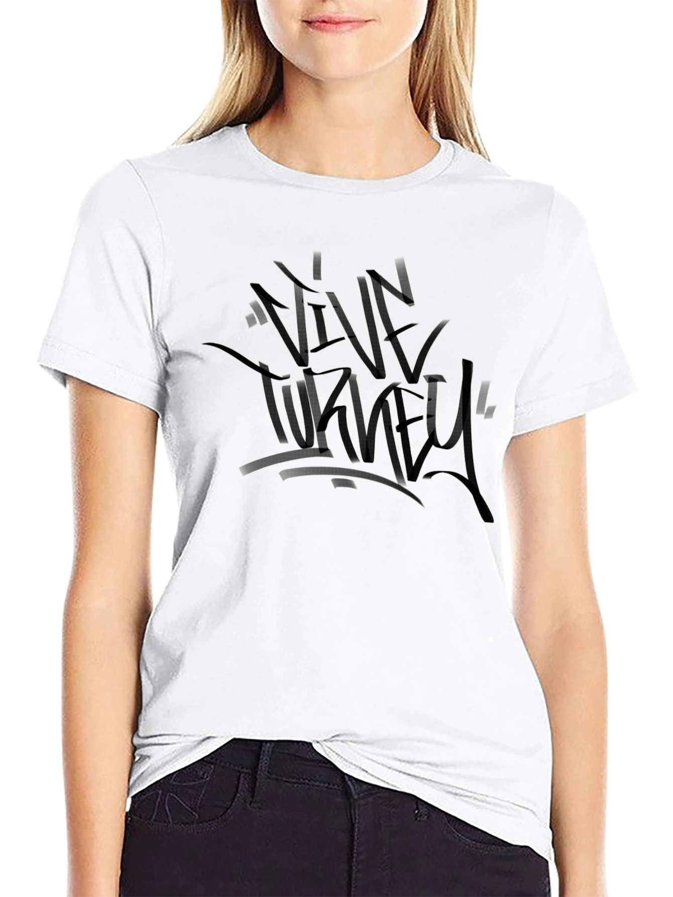 Vive Turkey Graphic Tee - Black