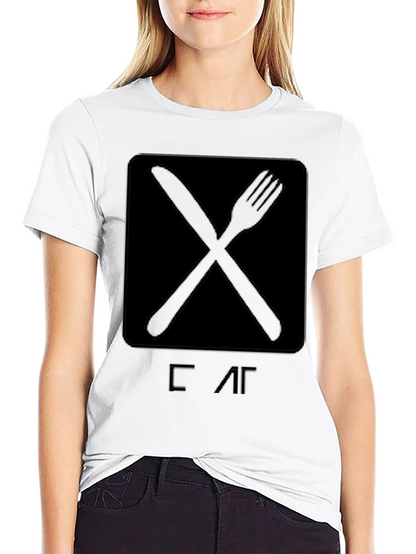 Eat T-Shirt - Knife & Fork Graphic Tee