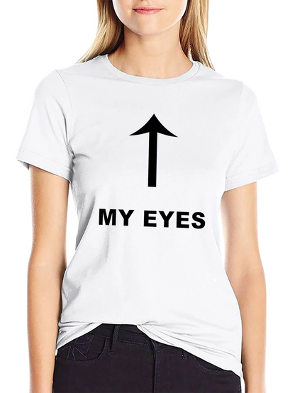 My Eyes Up Arrow Graphic T-Shirt - Black